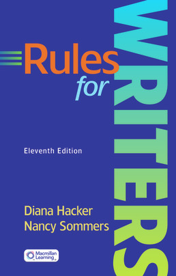 Cover: Rules for Writers, 11th Edition by Diana Hacker; Nancy Sommers