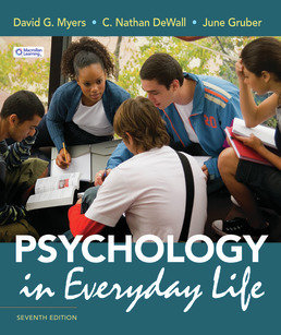 Cover: Psychology in Everyday Life, 7th Edition by David G. Myers; C. Nathan DeWall; June Gruber