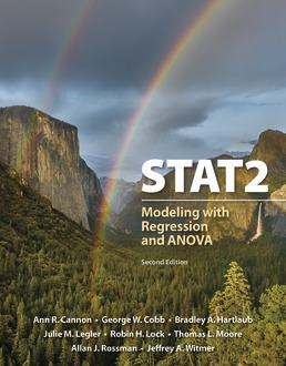 Cover: STAT2, 2nd Edition by Ann Cannon; George W. Cobb; Bradley A. Hartlaub; Julie M. Legler; Robin H. Lock; Thomas L. Moore; Allan J. Rossman; Jeffrey A. Witmer