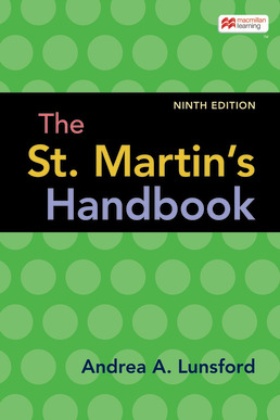 Cover: The St. Martin's Handbook (Paper Version), 9th Edition by Andrea A. Lunsford 