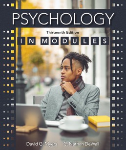 Psychology in Modules by David G. Myers; C. Nathan DeWall - Thirteenth Edition, 2021 from Macmillan Student Store