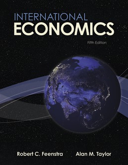 Cover: International Economics, 5th Edition by Robert Feenstra; Alan Taylor