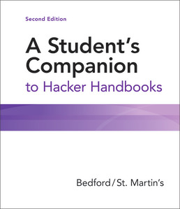 Cover: A Student's Companion to Hacker Handbooks, 2nd Edition by Bedford/St. Martin's