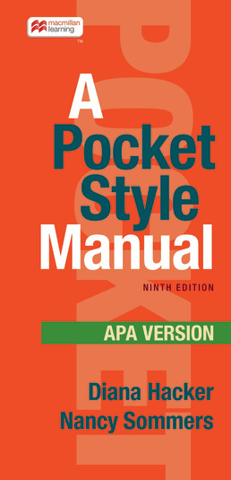 Cover: A Pocket Style Manual, APA Version, 9th Edition by Diana Hacker; Nancy Sommers