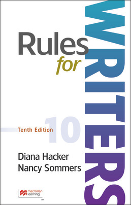 Rules for Writers by Diana Hacker; Nancy Sommers - Tenth Edition, 2022 from Macmillan Student Store