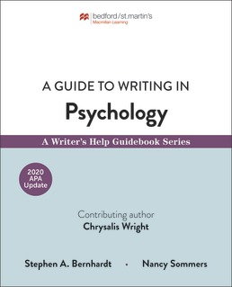 A Guide to Writing in Psychology by Stephen Bernhardt; Nancy Sommers - First Edition, 2019 from Macmillan Student Store