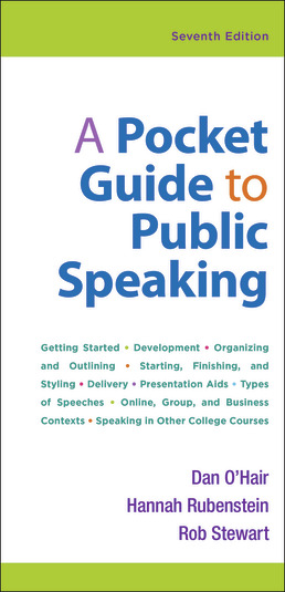 Cover: A Pocket Guide to Public Speaking, 7th Edition by Dan O'Hair; Hannah Rubenstein; Rob Stewart