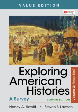 Cover: Exploring American Histories, Value Edition, Volume 2, 4th Edition by Nancy Hewitt; Steven Lawson