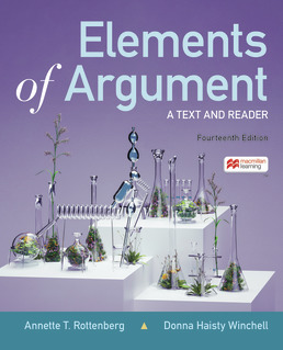 Cover: Elements of Argument, 14th Edition by Annette T. Rottenberg; Donna Haisty Winchell