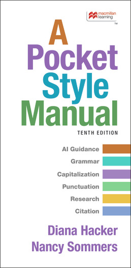 Cover: A Pocket Style Manual, 10th Edition by Diana Hacker; Nancy Sommers