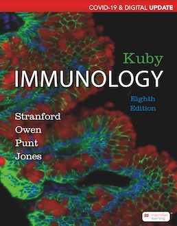 Cover: Kuby Immunology Covid-19 & Digital Update, 8th Edition by Sharon Stranford; Judy Owen; Jenni Punt; Patricia Jones