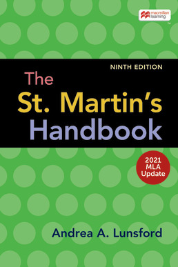 The St. Martin's Handbook with 2021 MLA Update by Andrea A. Lunsford  - Ninth Edition, 2021 from Macmillan Student Store