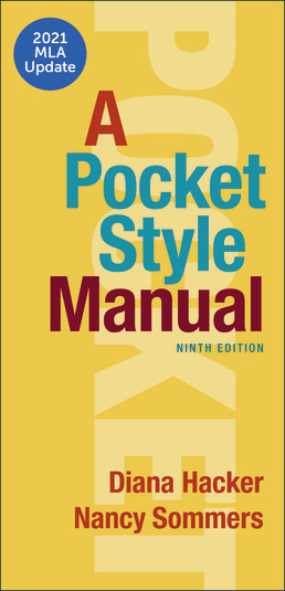 Cover: A Pocket Style Manual with 2021 MLA Update, 9th Edition by Diana Hacker; Nancy Sommers