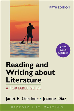 Cover: Reading and Writing about Literature with 2021 MLA Update, 5th Edition by Janet Gardner; Joanne Diaz