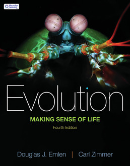 Cover: Evolution, 4th Edition by Douglas Emlen; Carl Zimmer