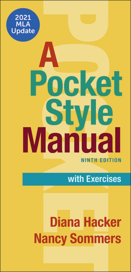 Cover: A Pocket Style Manual with Exercises, with 2021 MLA Update, 9th Edition by Diana Hacker; Nancy Sommers