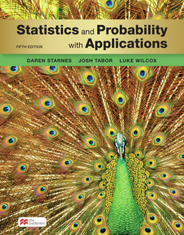 Cover: Statistics and Probability with Applications (High School), 5th Edition by Daren Starnes; Josh Tabor; Luke Wilcox