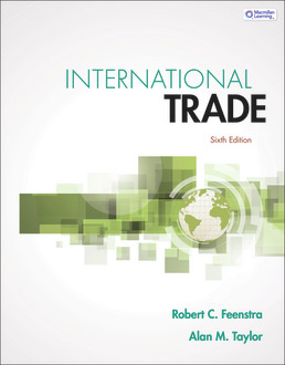 Cover: International Trade, 6th Edition by Robert Feenstra; Alan Taylor