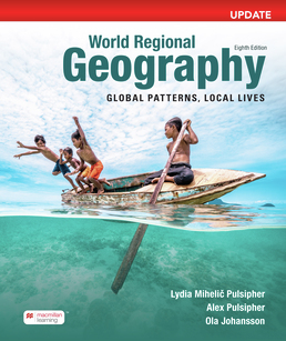 Cover: World Regional Geography Update , 8th Edition by Lydia Pulsipher; Alex Pulsipher; Ola Johansson