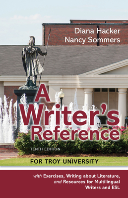 Cover: CM VitalSource for Writer's Reference 10e with Exercises WAL ESL for Troy University, 10th Edition by Diana Hacker; Nancy Sommers