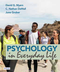 Cover: Psychology in Everyday Life , 7th Edition by David G. Myers; C. Nathan DeWall; June Gruber