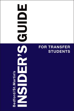 Insider's Guide to Transfer Students by Sharon Padilla-Alvarado - First Edition, 2014 from Macmillan Student Store