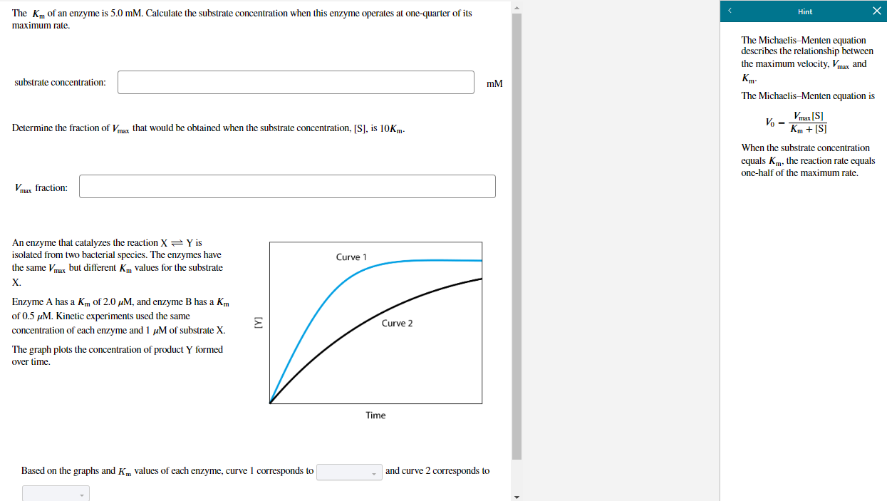Achieve for Biochemistry scaffolded assignment screenshot
