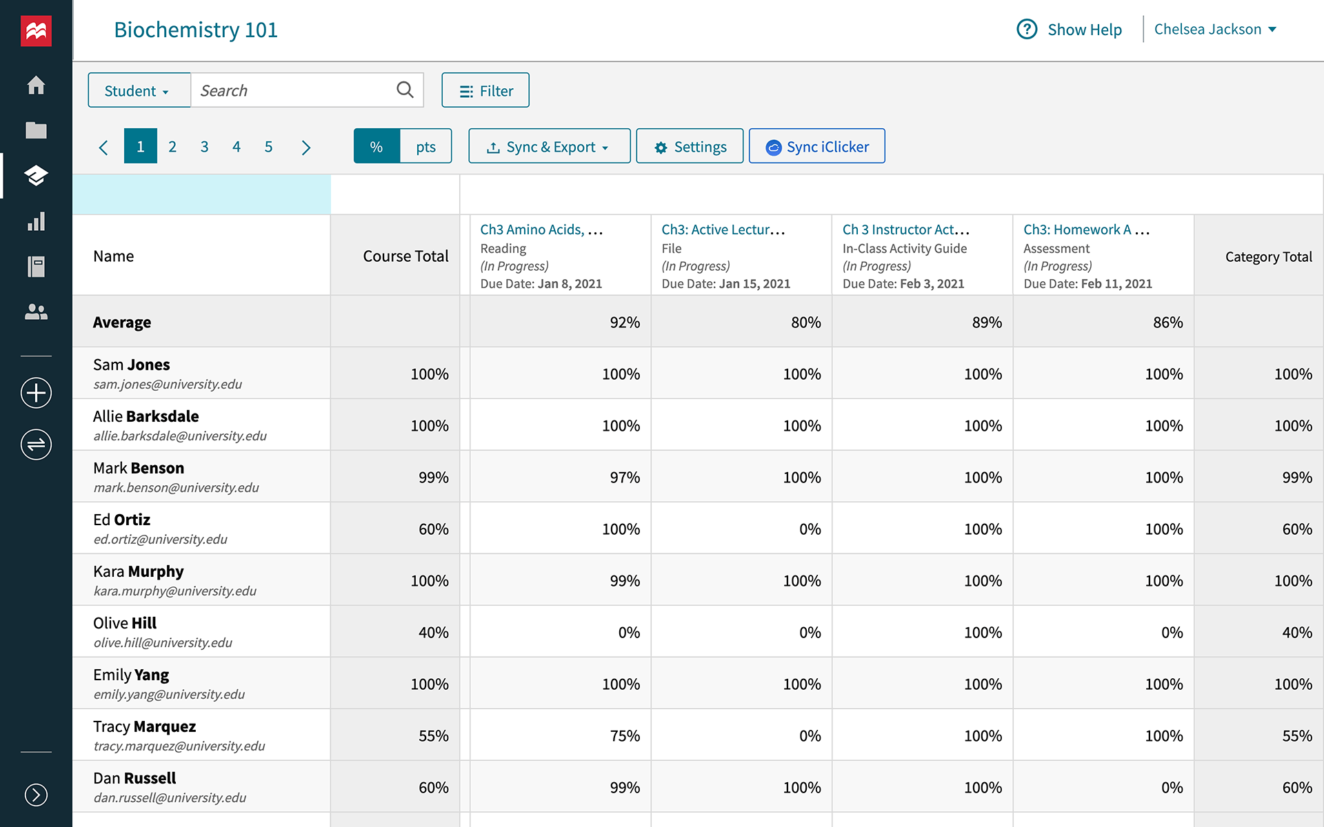 achieve gradebook