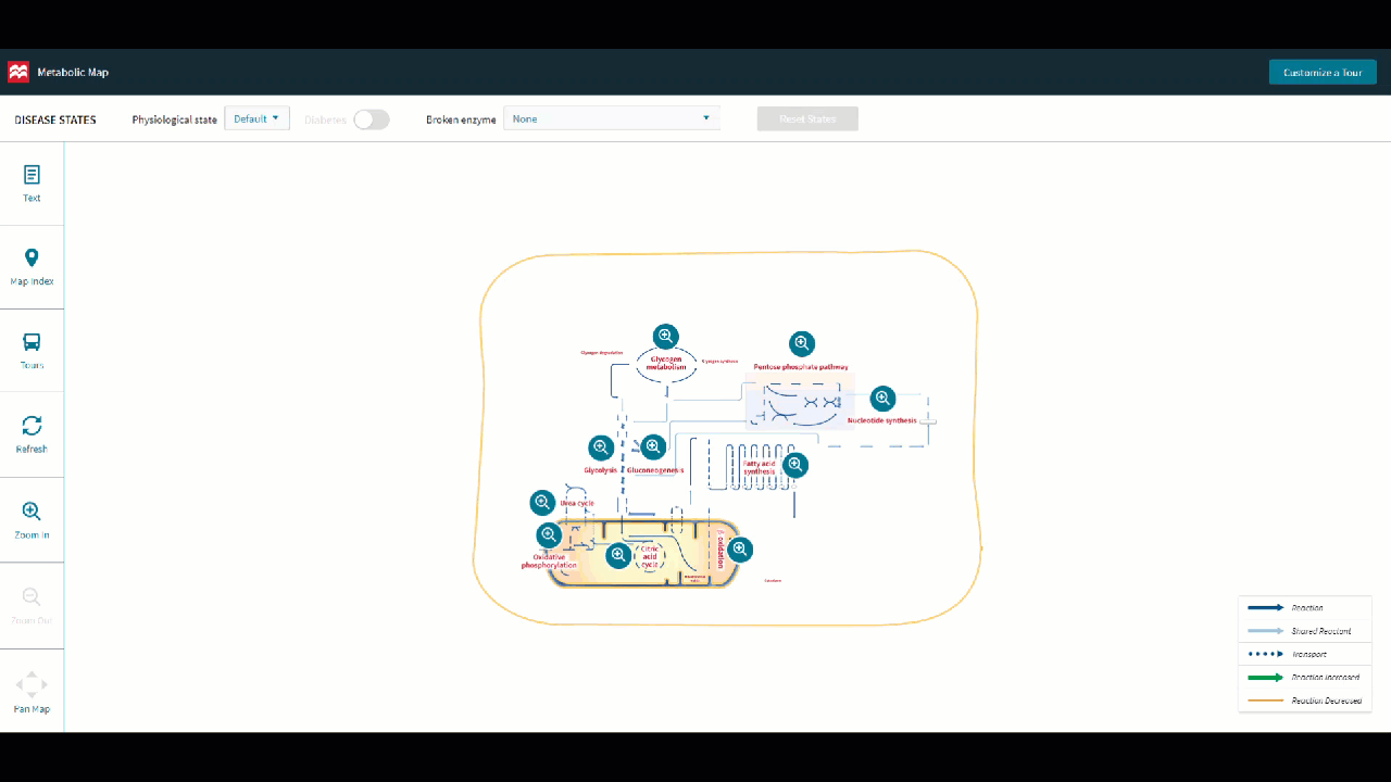 Achieve for Biochemistry metabolic map screenshot