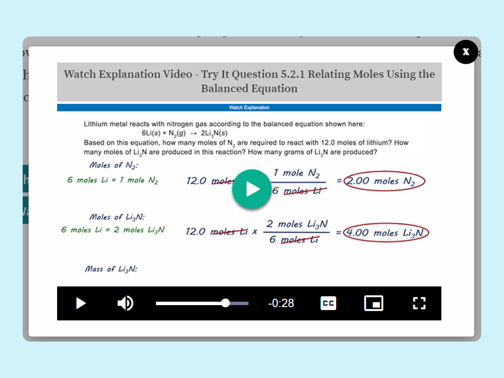 screenshot of tutorial video example