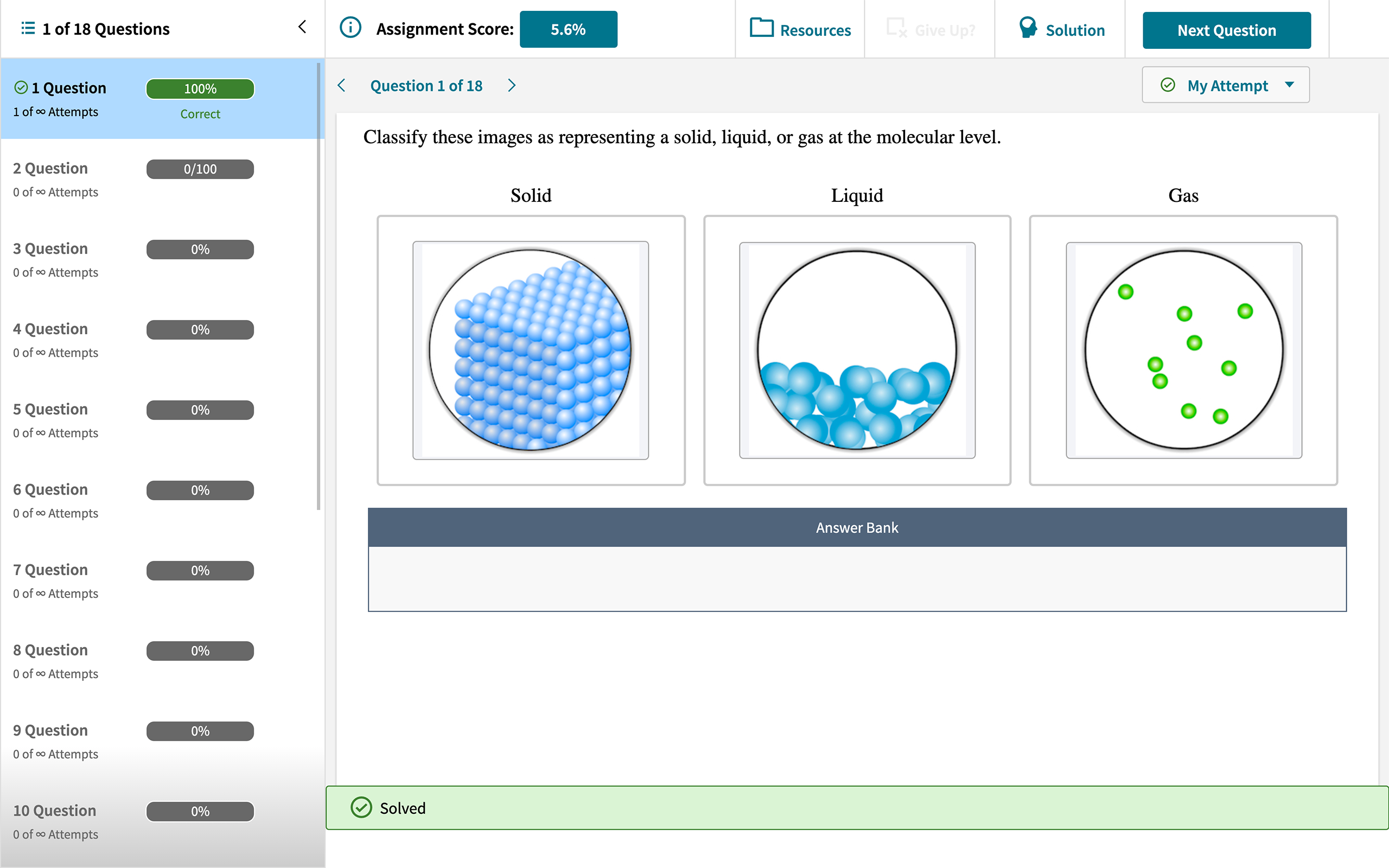 achieve online homework chemistry