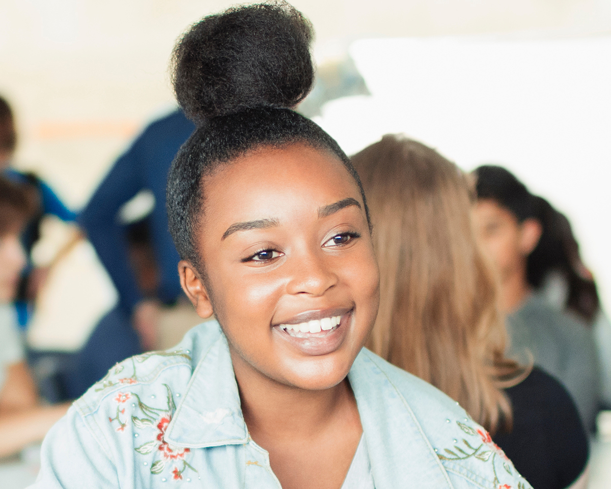 student smiling