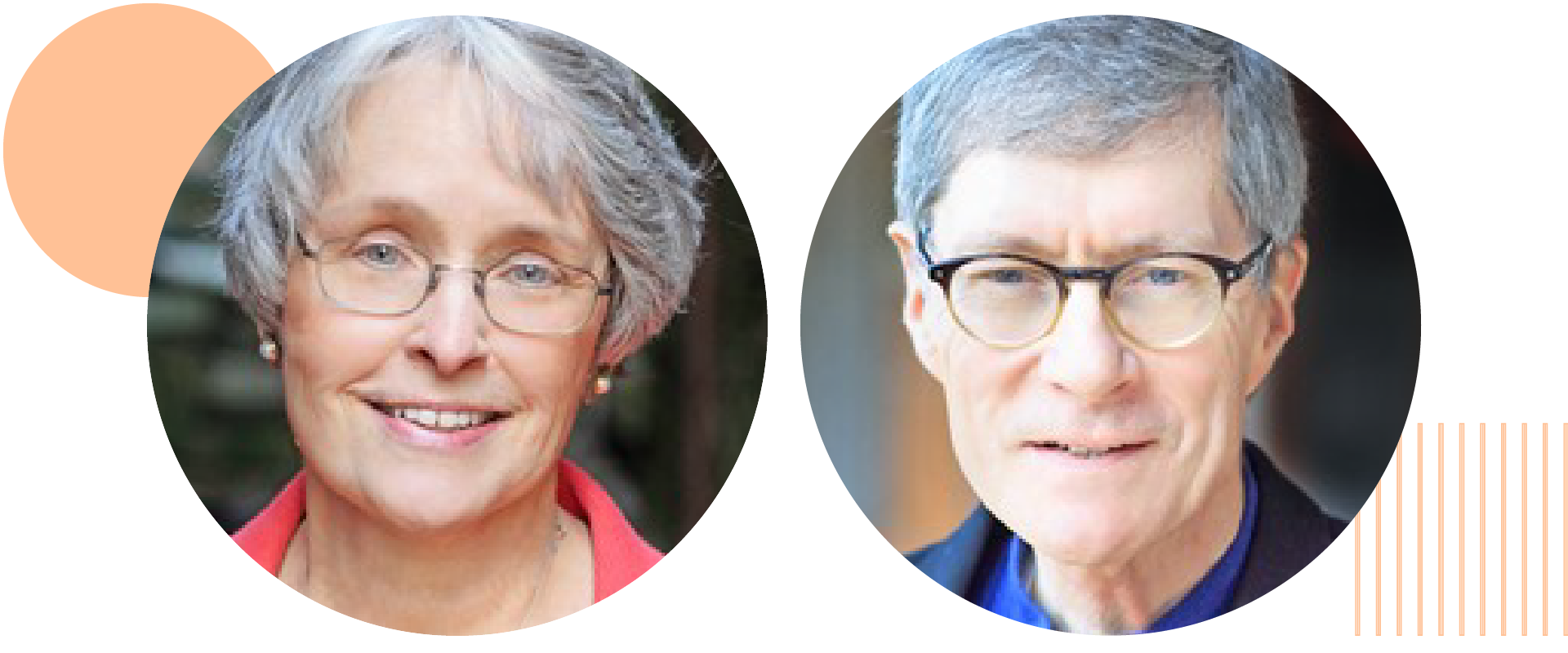 Headshots of Betsy Barefoot and John Gardner.