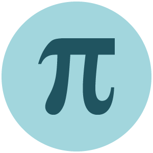 An icon for mathematics represented by the symbol pi is featured as a discipline on the online learning platform, Achieve.