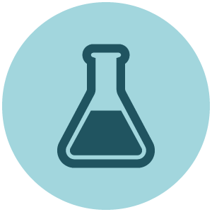 An icon for chemistry represented by a conical flask is featured as a discipline on the online learning platform, Achieve.