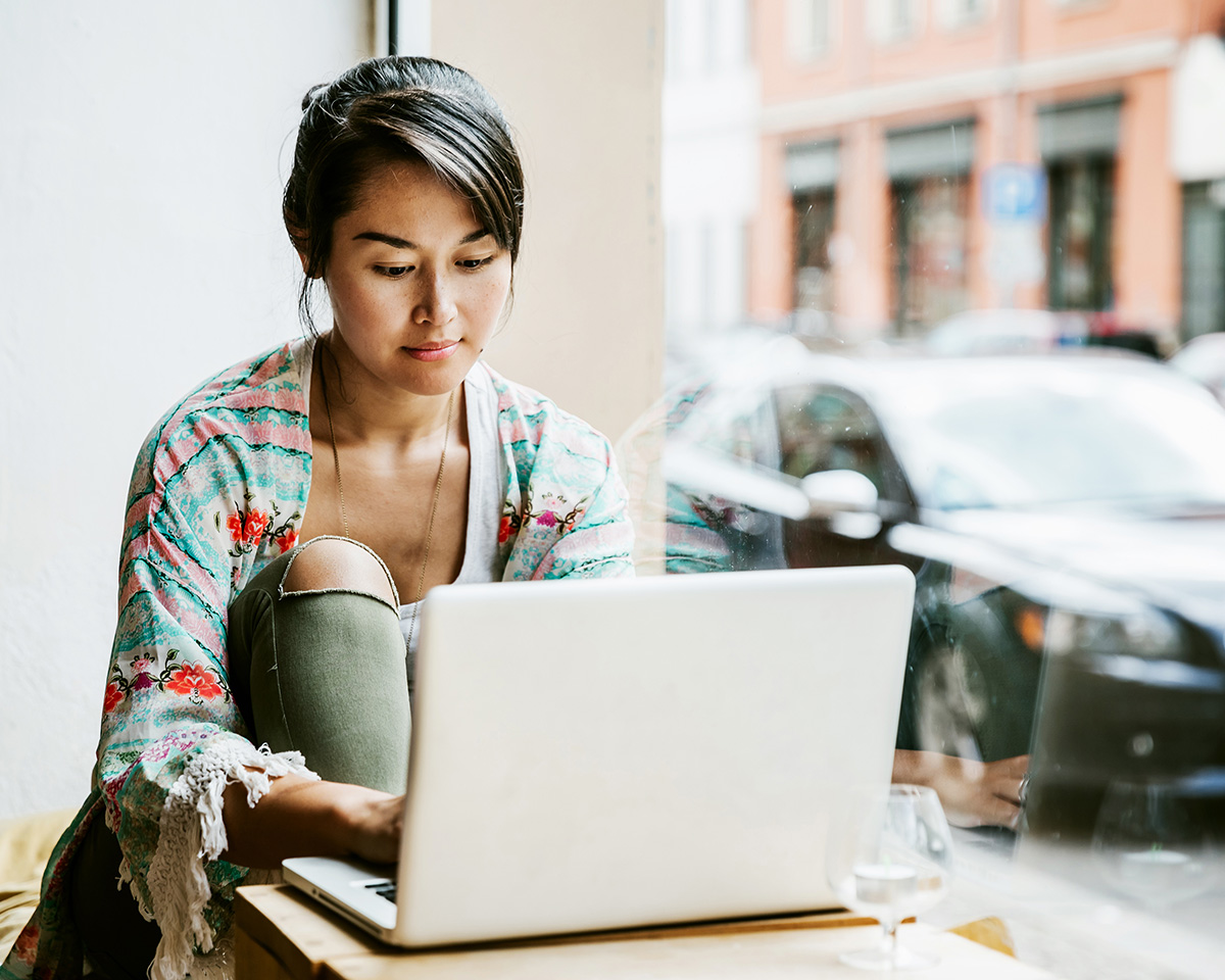 student on laptop