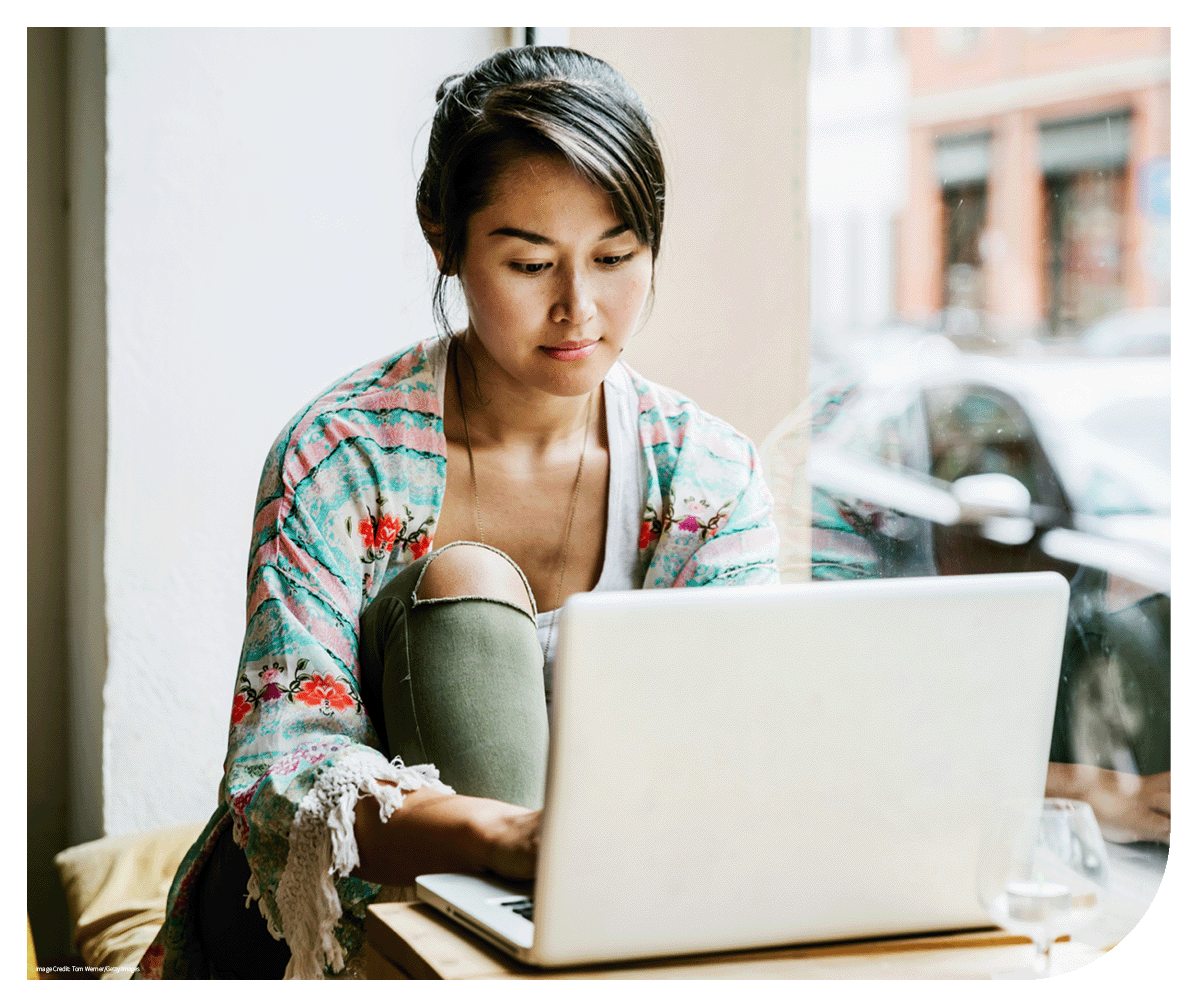 student on laptop