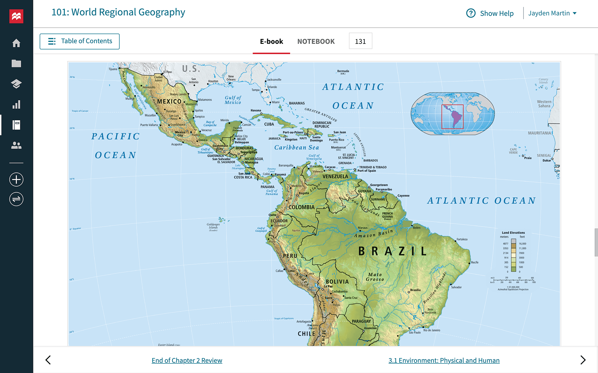 achieve geography ebook map