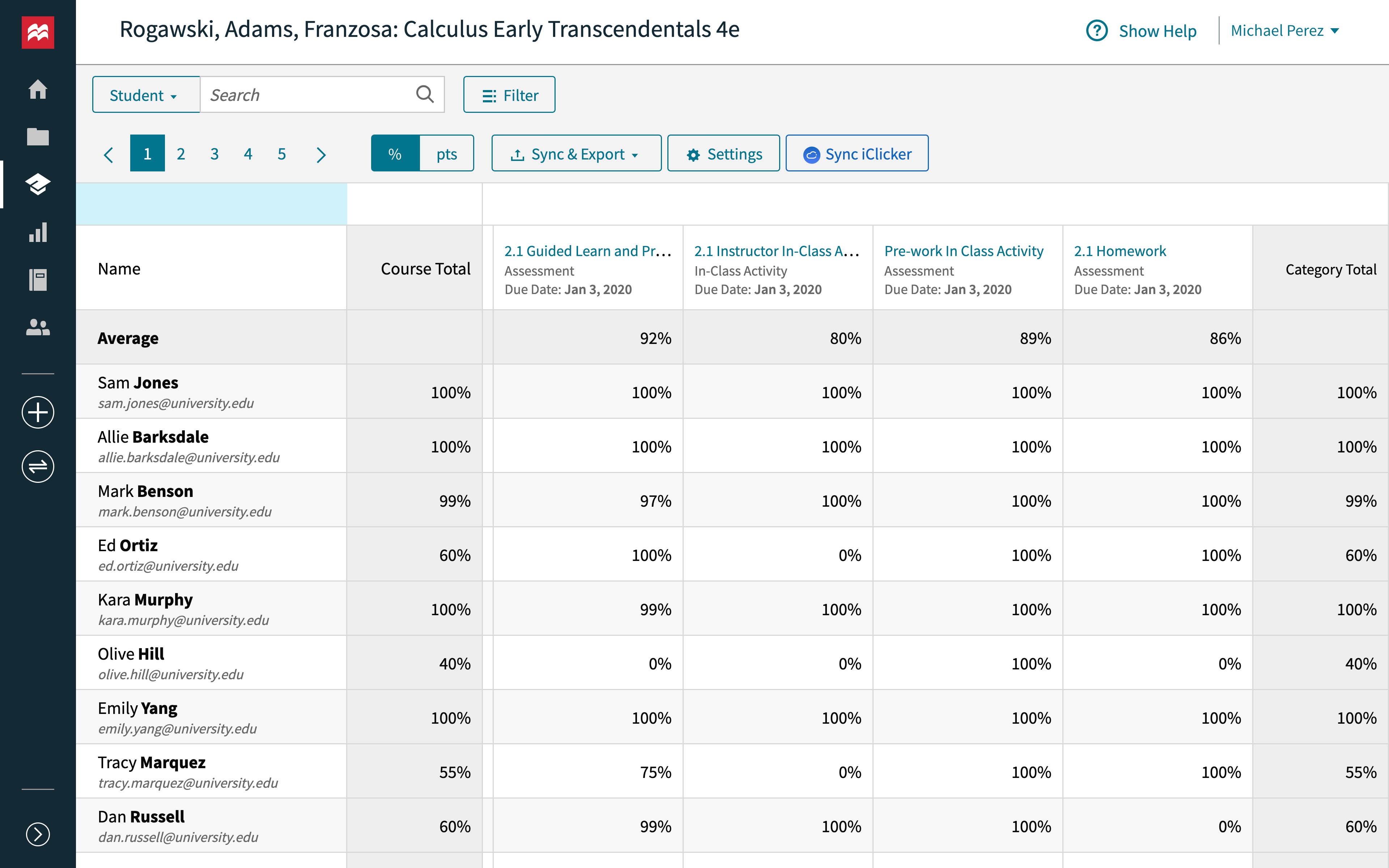 achieve gradebook