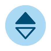 An icon for Elevate Teaching and Learning Experiences shows a solid triangle pointing upward and a hollow triangle pointing downward inside a blue circle.