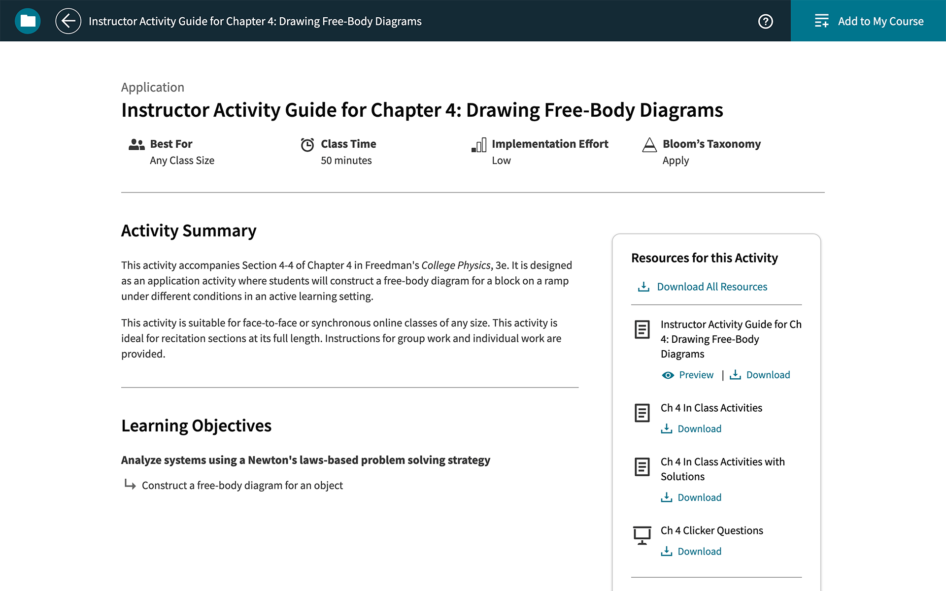 achieve activity guides