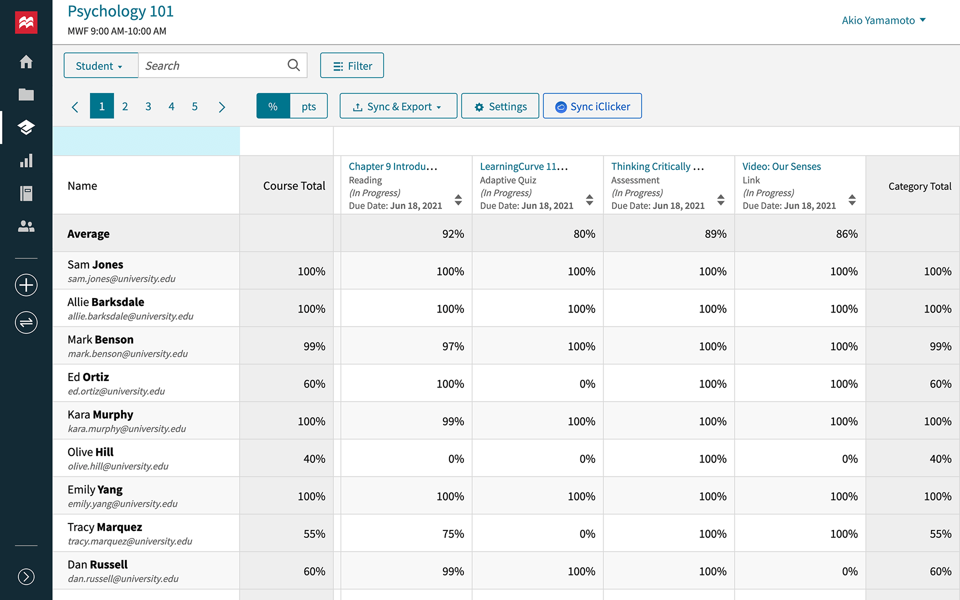 achieve gradebook